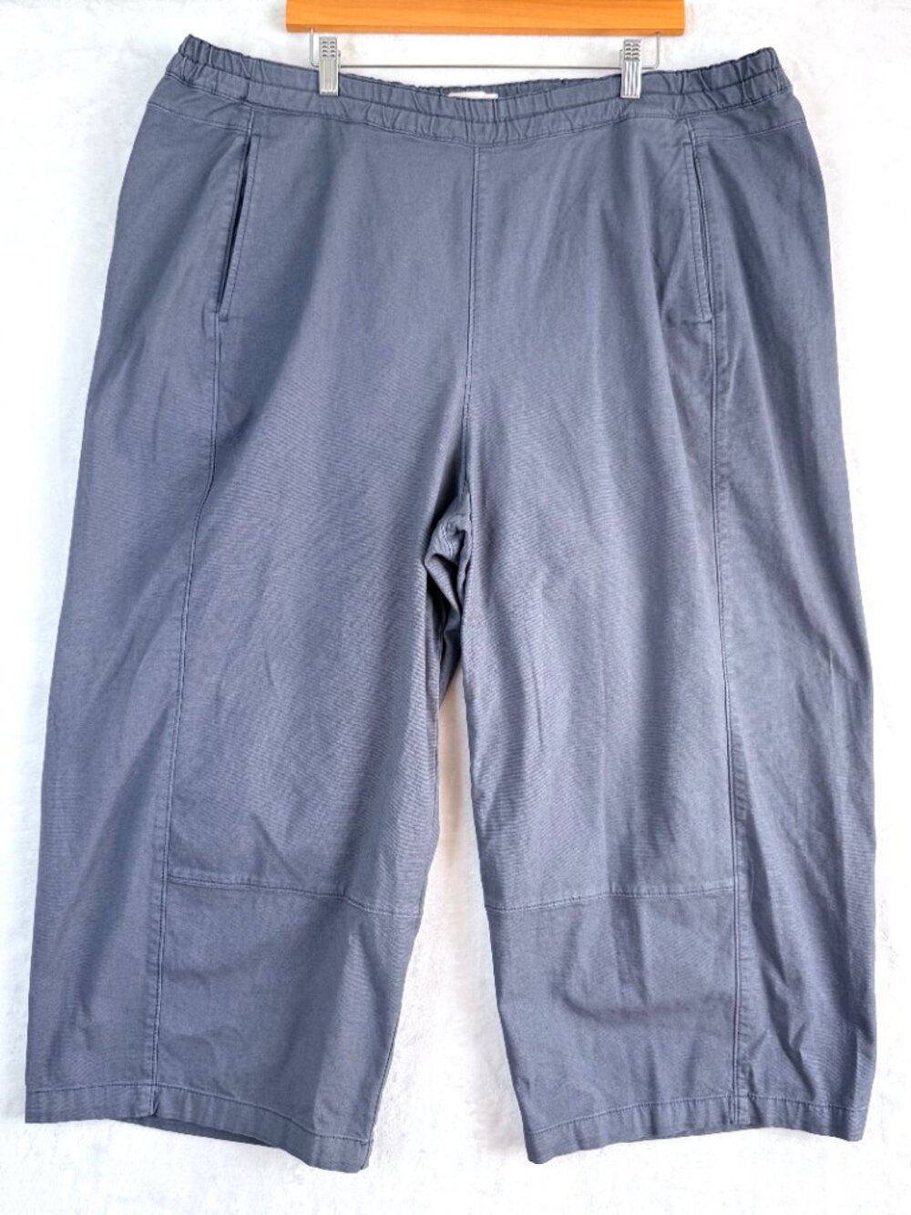PILCRO ANTHROPOLOGIE Izzie Barrel Relaxed Wide Leg Comfort Pants 2X Blue Gray